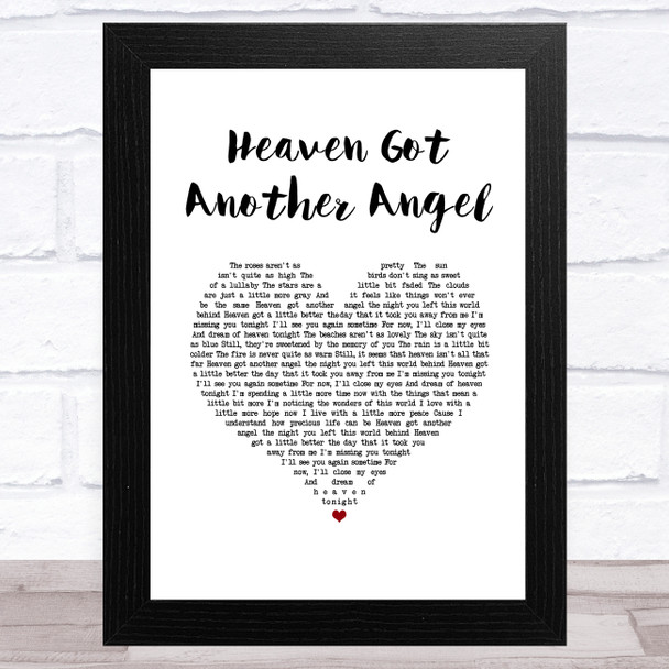 Gordon Garner Heaven Got Another Angel White Heart Song Lyric Music Art Print