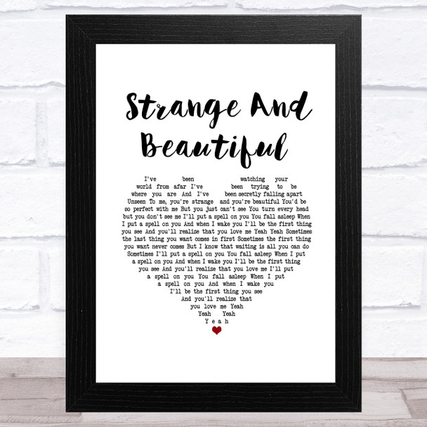 Aqualung Strange And Beautiful White Heart Song Lyric Music Art Print