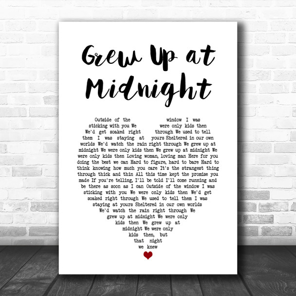 The Maccabees Grew Up at Midnight White Heart Song Lyric Music Art Print