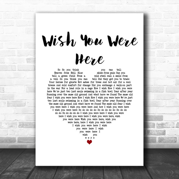 Aslan Wish You Were Here White Heart Song Lyric Music Art Print Aslan Wish You Were Here White Heart Song Lyric Music Art Print
