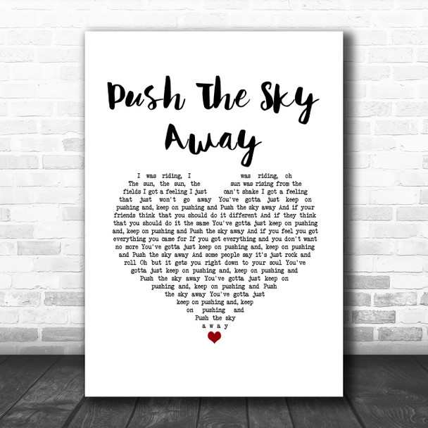 Nick Cave & The Bad Seeds Push The Sky Away White Heart Song Lyric Music Art Print