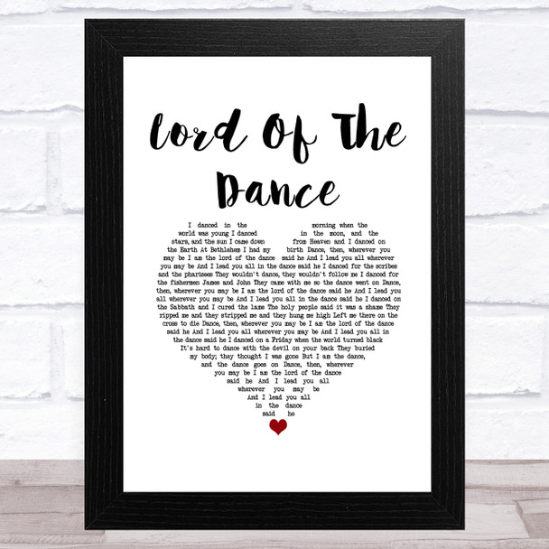 The Dubliners Lord Of The Dance White Heart Song Lyric Music Art Print