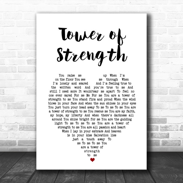 The Mission Tower of Strength White Heart Song Lyric Music Art Print