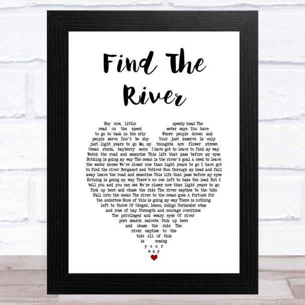 R.E.M. Find The River White Heart Song Lyric Music Art Print