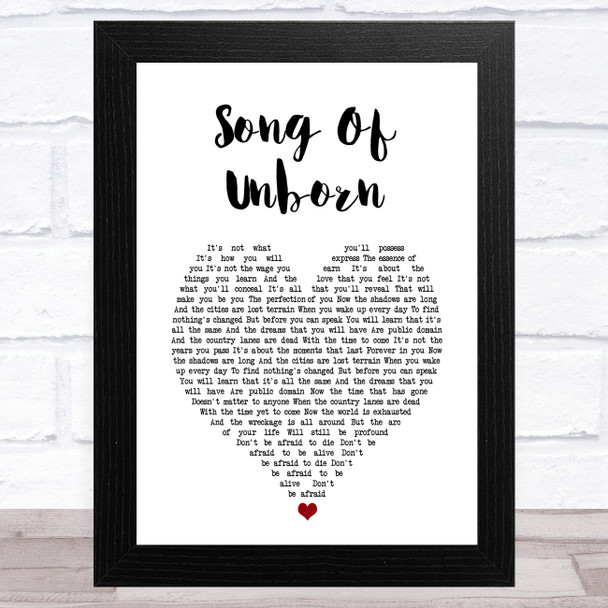 Steven Wilson Song Of Unborn White Heart Song Lyric Music Art Print