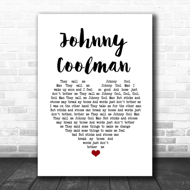 Toots And The Maytals Johnny Coolman White Heart Song Lyric Music Art Print