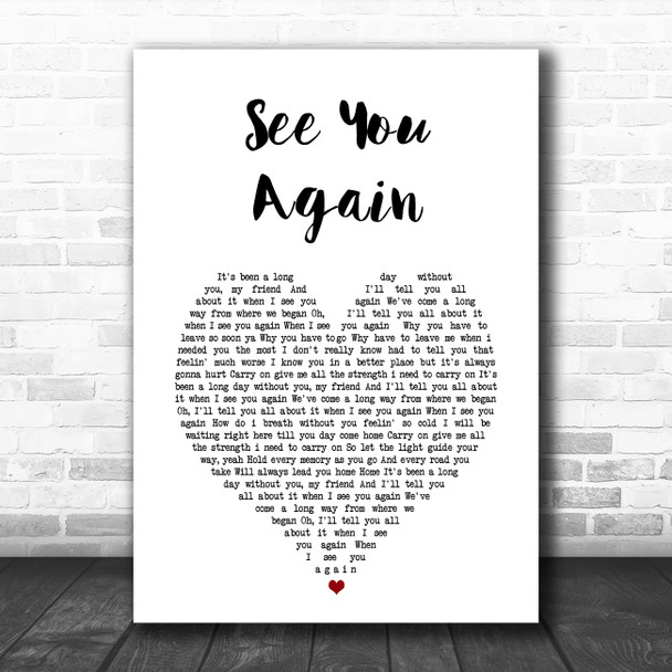 Connie Talbot See You Again White Heart Song Lyric Music Art Print