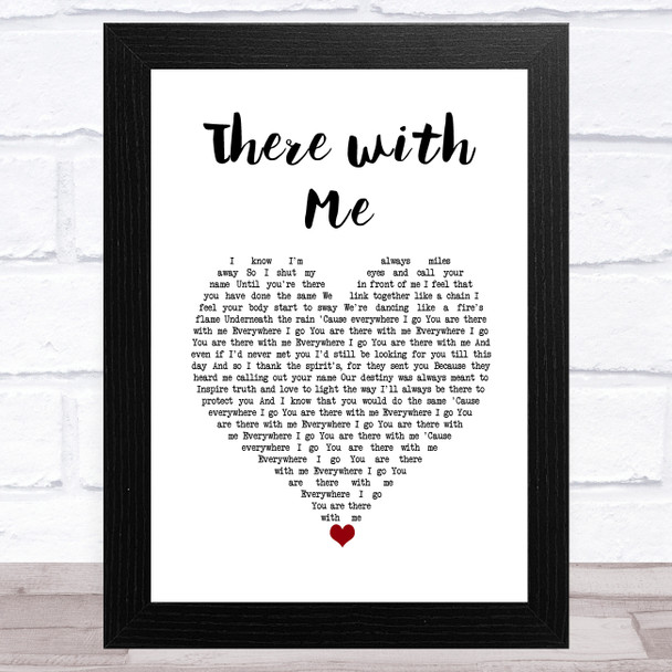 Dub FX There with Me White Heart Song Lyric Music Art Print