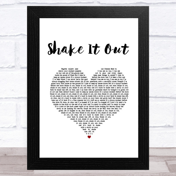 Florence + The Machine Shake It Out White Heart Song Lyric Music Art Print