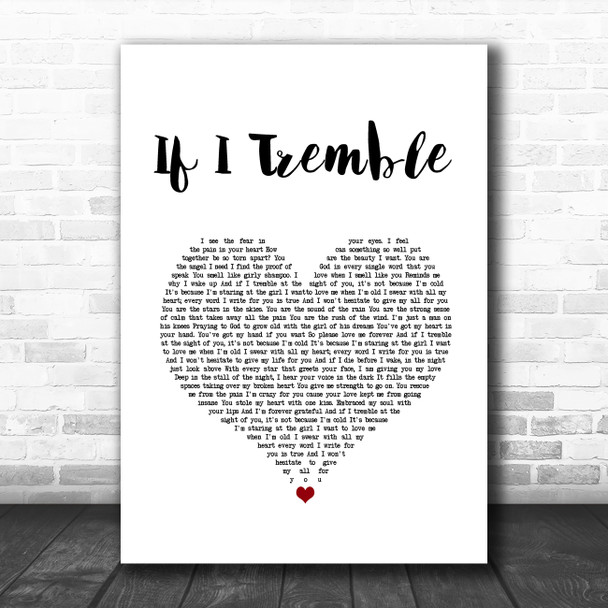 Front Porch Step If I Tremble White Heart Song Lyric Music Art Print