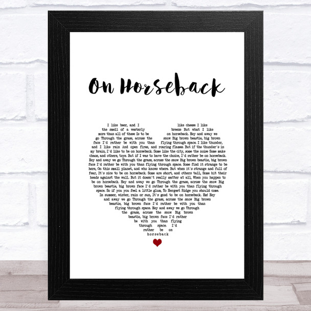 Mike Oldfield On Horseback White Heart Song Lyric Music Art Print