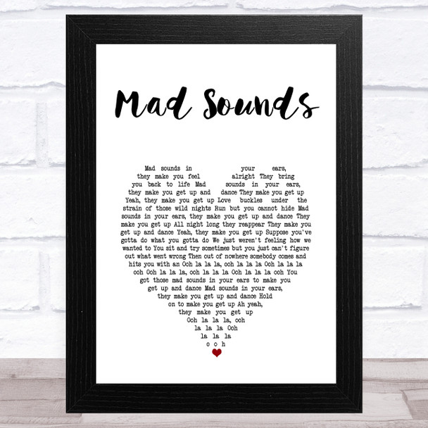 Arctic Monkeys Mad Sounds White Heart Song Lyric Music Art Print