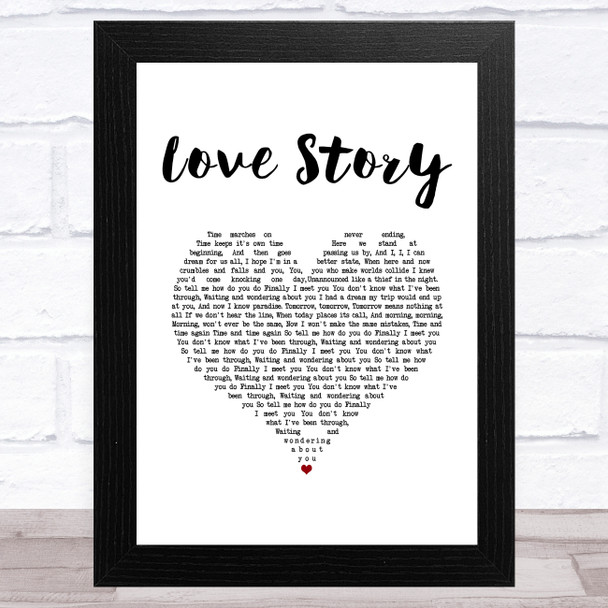 Layo & Bushwacka! Love Story White Heart Song Lyric Music Art Print