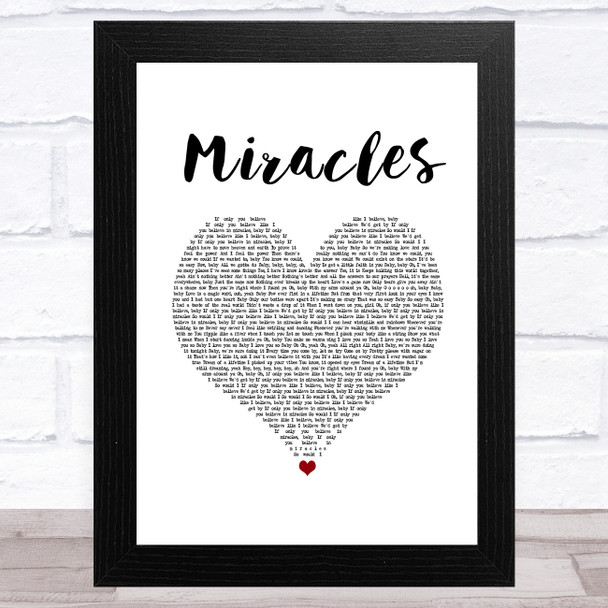Jefferson Starship Miracles White Heart Song Lyric Music Art Print