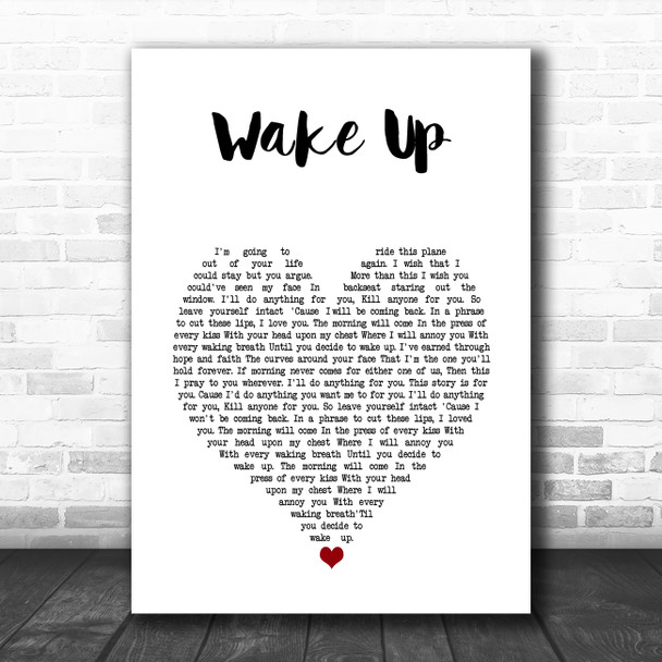 Coheed and Cambria Wake Up White Heart Song Lyric Music Art Print