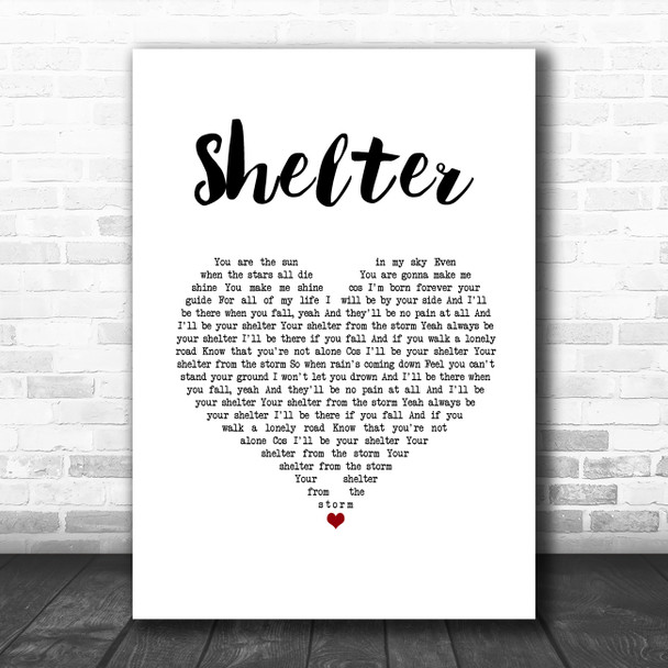 Dash Berlin feat. Roxanne Emery Shelter White Heart Song Lyric Music Art Print