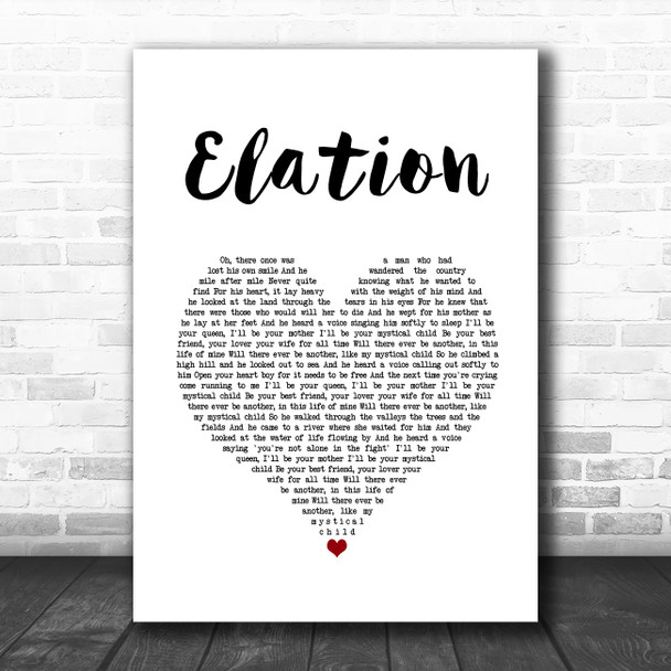 Levellers Elation White Heart Song Lyric Music Art Print