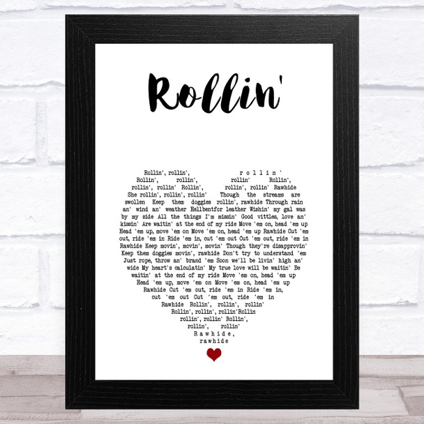 The Blues Brothers Rollin' White Heart Song Lyric Music Art Print