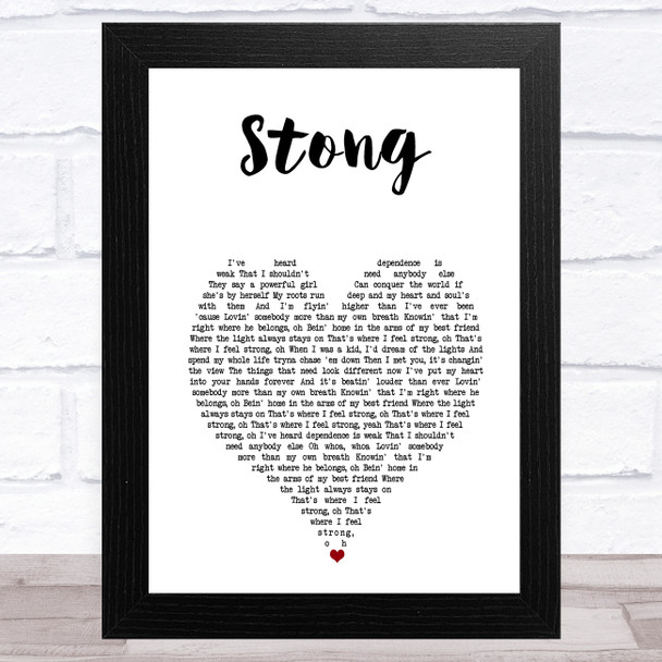 Gabby Barrett Strong White Heart Song Lyric Music Art Print