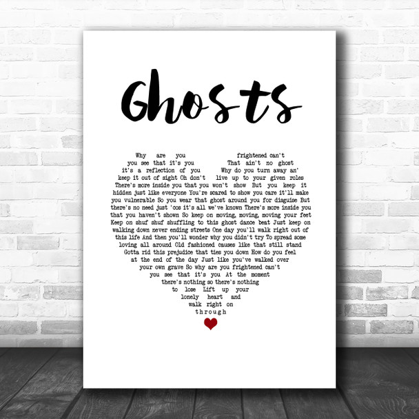 The Jam Ghosts White Heart Song Lyric Music Art Print