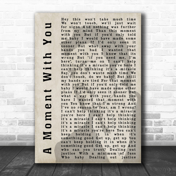 George Michael A Moment With You Shadow Song Lyric Music Wall Art Print