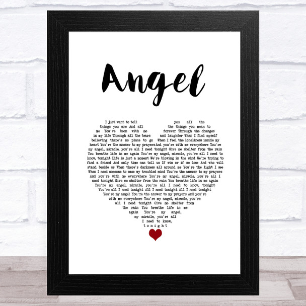 Lionel Richie Angel White Heart Song Lyric Music Art Print