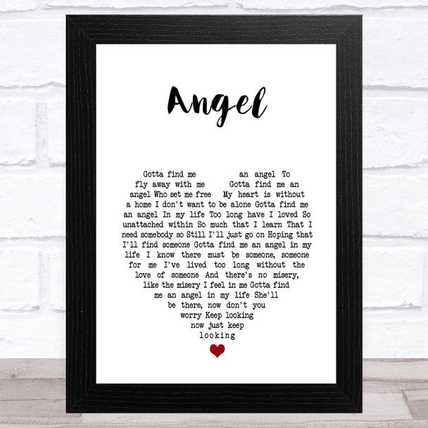 Simply Red Angel White Heart Song Lyric Music Art Print