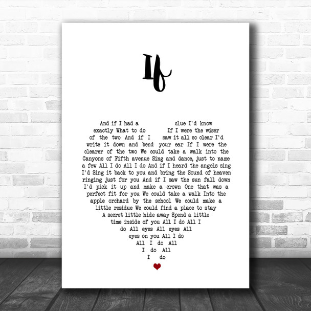 Red Hot Chili Peppers If White Heart Song Lyric Music Art Print