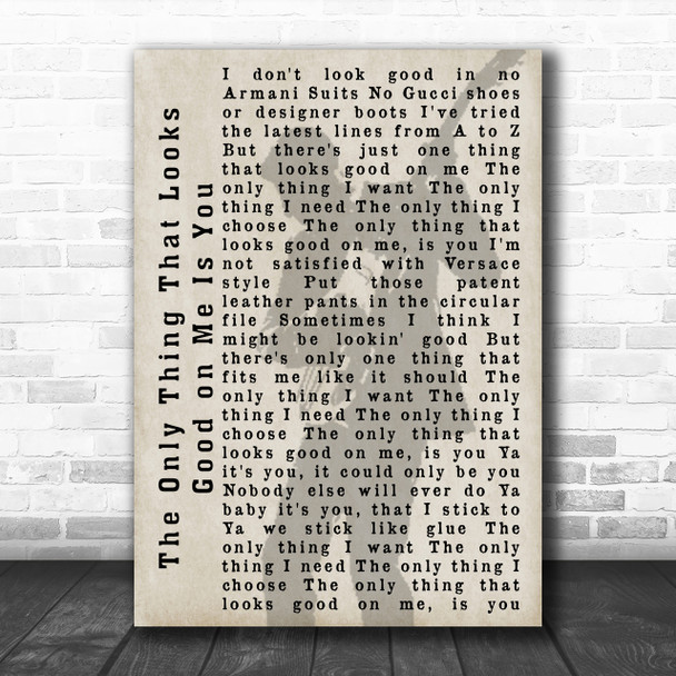 Bryan Adams The Only Thing That Looks Good on Me Is You Shadow Song Lyric Music Wall Art Print