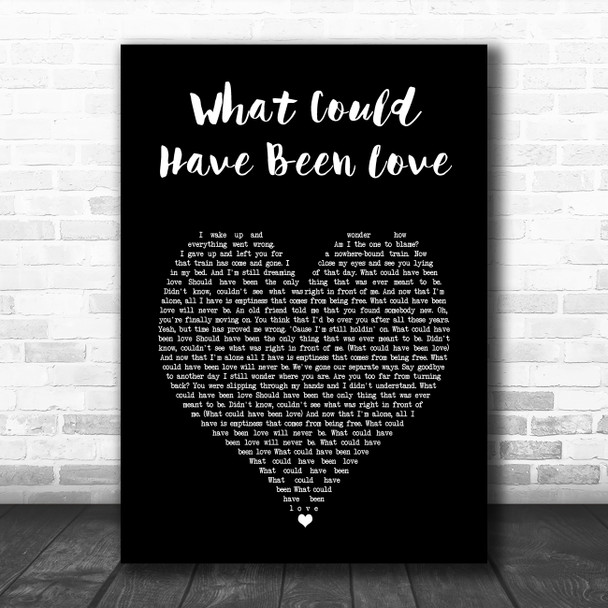 Aerosmith What Could Have Been Love Black Heart Song Lyric Art Print