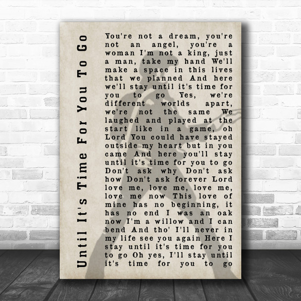 Elvis Presley Until It's Time For You To Go Pose Shadow Song Lyric Music Wall Art Print