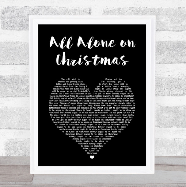 E Street Band & Darlene Love All Alone on Christmas Black Heart Song Lyric Art Print