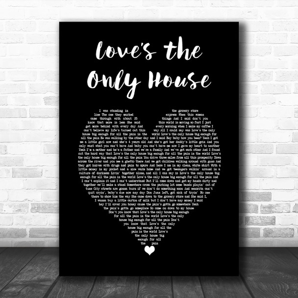 Martina McBride Loves the Only House Black Heart Song Lyric Art Print