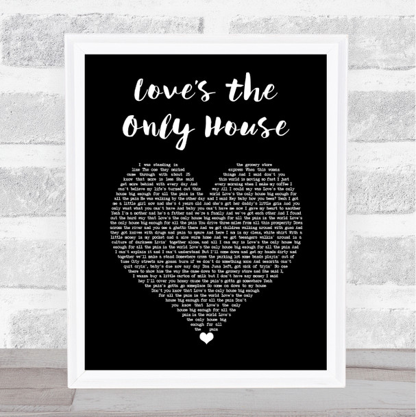 Martina McBride Loves the Only House Black Heart Song Lyric Art Print