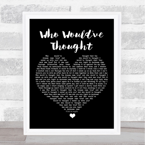 Rancid Who Would've Thought Black Heart Song Lyric Art Print