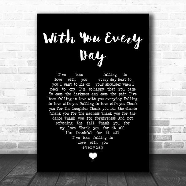 Beth Hart With You Every Day Black Heart Song Lyric Art Print