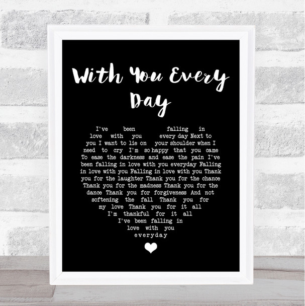 Beth Hart With You Every Day Black Heart Song Lyric Art Print