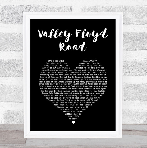 Charlton Athletic Football Club Valley Floyd Road Black Heart Song Lyric Art Print
