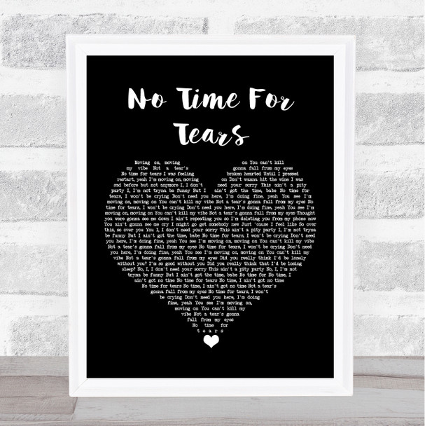 Nathan Dawe & Little Mix No Time For Tears Black Heart Song Lyric Art Print