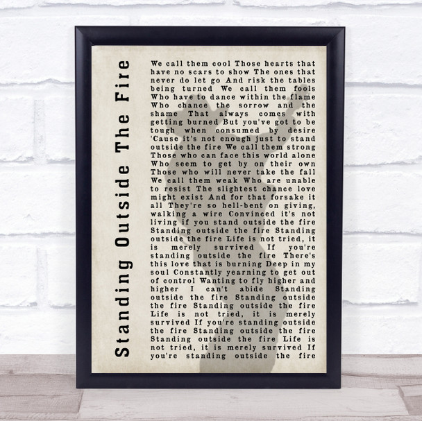 Garth Brooks Standing Outside The Fire Shadow Song Lyric Music Wall Art Print