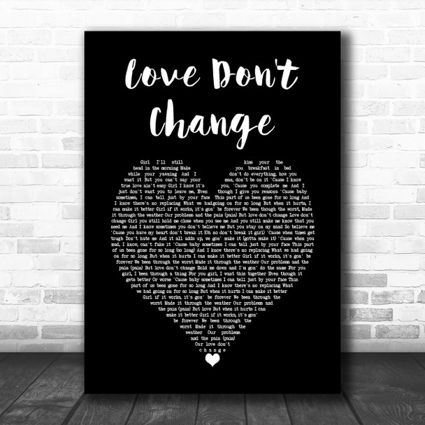 Jeremih Love Don't Change Black Heart Song Lyric Art Print