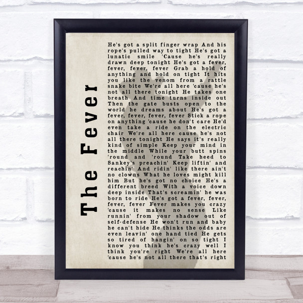 Garth Brooks The Fever Shadow Song Lyric Music Wall Art Print