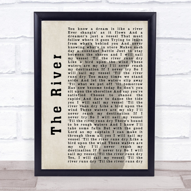 Garth Brooks The River Shadow Song Lyric Music Wall Art Print