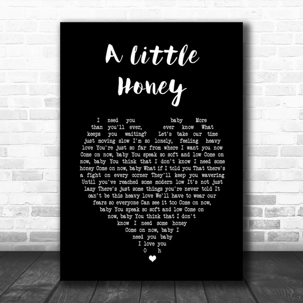 Nathaniel Rateliff & The Night Sweats A Little Honey Black Heart Song Lyric Art Print