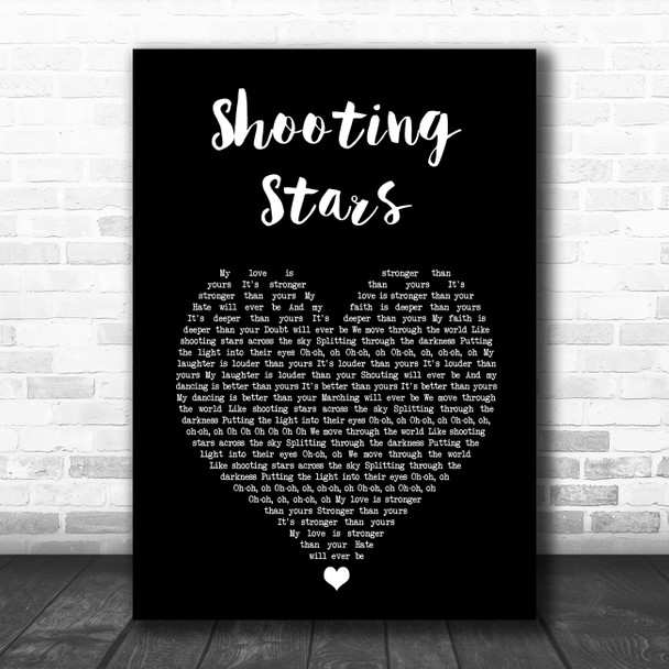 Rival Sons Shooting Stars Black Heart Song Lyric Art Print