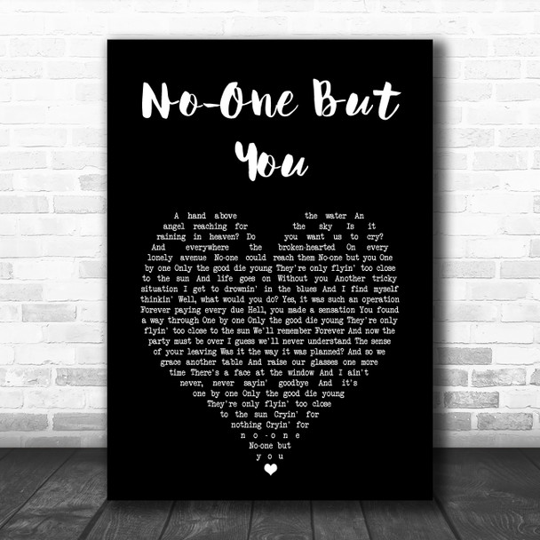 Queen No-One But You Black Heart Song Lyric Art Print