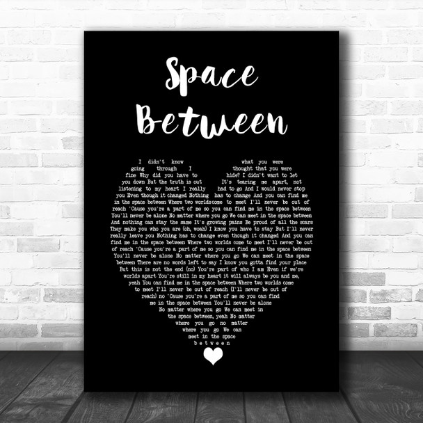 Dove Cameron, Sofia Carson Space Between Black Heart Song Lyric Art Print