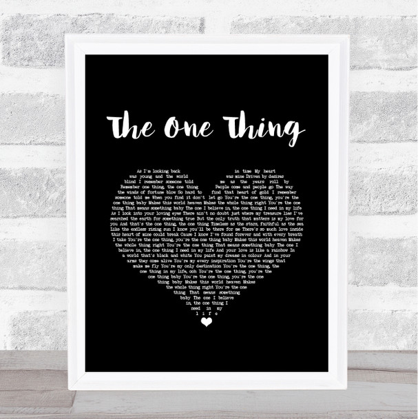 Michael Bolton The One Thing Black Heart Song Lyric Art Print