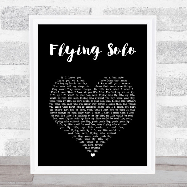 Julie and the Phantoms Cast Flying Solo Black Heart Song Lyric Art Print