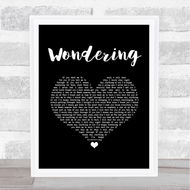 Good Charlotte Wondering Black Heart Song Lyric Art Print